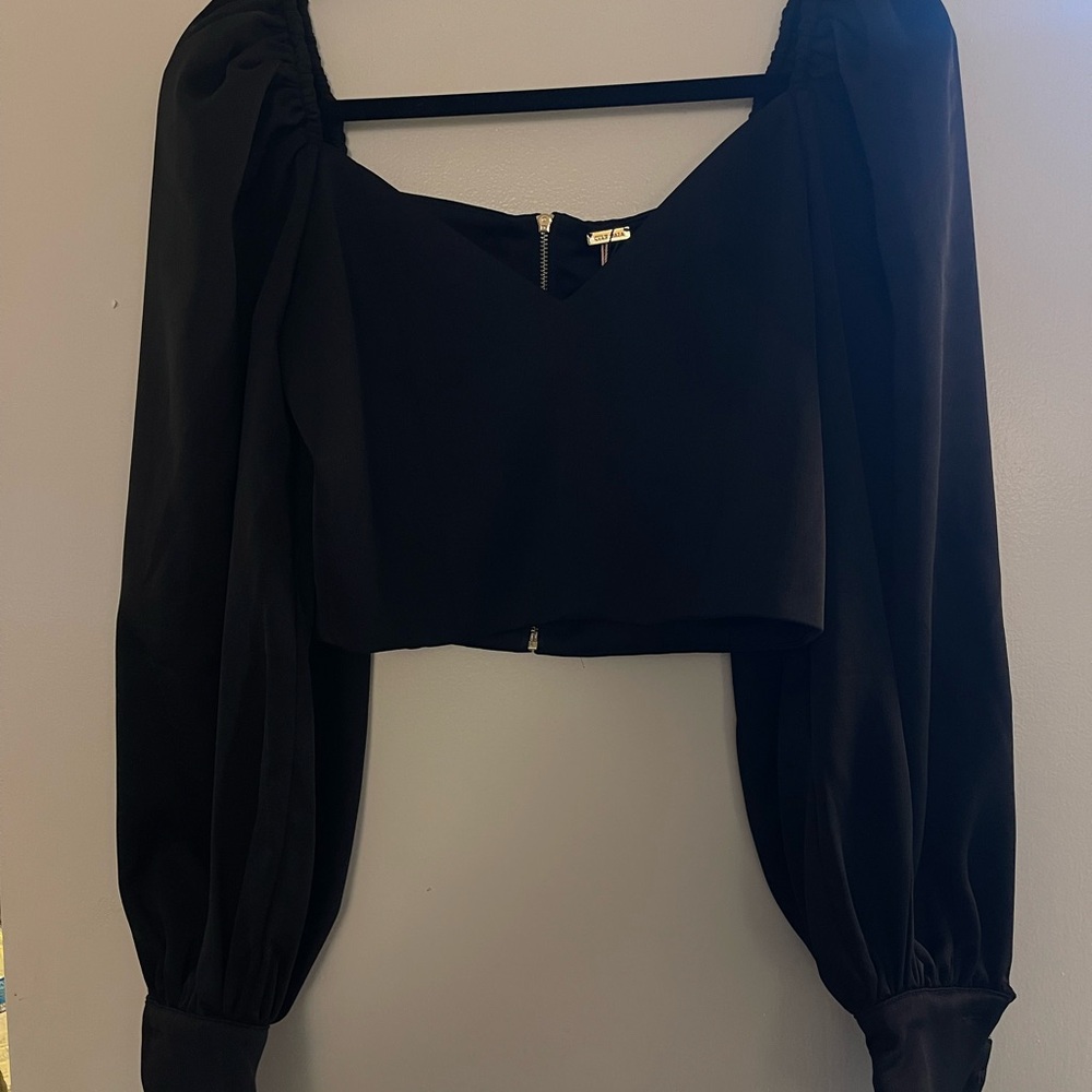 Cult Gaia Black Women's Long Sleeve Top